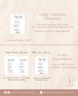 Boho Small Business Price List Template | Beauty Price List
