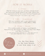 Pampas Grass Baby Shower Invitation | Baby Girl Shower Bundle