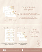 Pampas Grass Diaper Raffle Card | Diaper Raffle Ticket