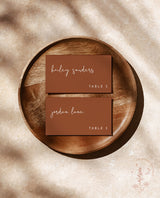 Terracotta Place Card Template | Minimalist Place Cards