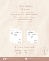 Minimalist Wedding Welcome Sign | Editable Welcome Sign Template