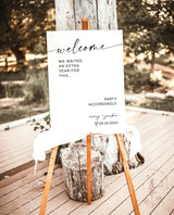 Minimalist Wedding Welcome Sign | Editable Welcome Sign Template