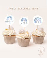 Rainbow Cupcake Toppers | Boho Rainbow Baby Shower