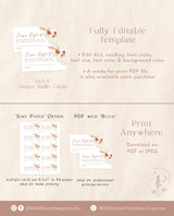 Pampas Grass Diaper Raffle Card | Minimalist Diaper Raffle Ticket