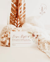 Pampas Grass Diaper Raffle Card | Minimalist Diaper Raffle Ticket