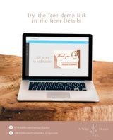 Retro Thank You Cards | Champagne Brunch Bridal Shower Thank You Cards