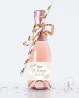 Mini Champagne Bottle Label |  Tropical Bachelorette Champagne Label