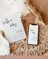 Minimalist Baby Shower Invite | Gender Neutral Baby Shower Bundle