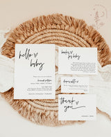 Minimalist Baby Shower Invite | Gender Neutral Baby Shower Bundle