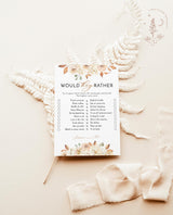 Would They Rather Bridal Shower Game | Fall Bridal Shower Game