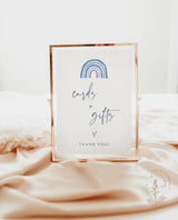 Cards and Gifts Shower Sign | Rainbow Baby Shower Sign