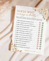 Fall Baby Shower Guess Who Game | Gender Neutral Baby Shower