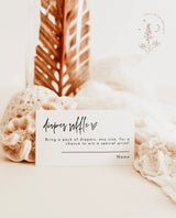 Diaper Raffle Card Template | Gender Neutral Diaper Raffle Ticket