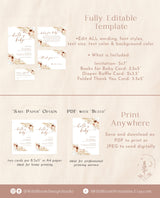 Boho Baby Shower Invitation | Girl Baby Shower Bundle