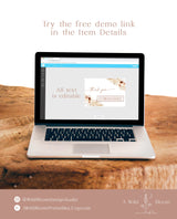 Boho Thank You Card Template | Editable Fall Thank You Cards