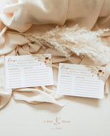 Bridal Shower Recipe Card | Pampas Grass Bridal Shower