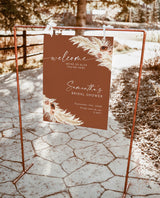 Fall Bridal Shower Welcome Sign | Pampas Grass Bridal Shower Welcome Poster