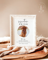 Dog Signature Drink Sign | Pet Signature Cocktail Sign