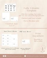 Modern Wedding Place Card | Minimalist Place Cards