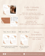 Terracotta Wedding Invitation Template | Minimalist Wedding Invite
