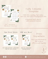 Tropical Bachelorette Party Invitation | Tropical Bachelorette Itinerary