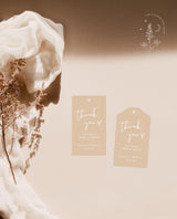 Beige Wedding Favor Tag Template | Boho Wedding Favor Tag