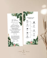 Wedding Welcome Letter & Itinerary | Tropical Wedding