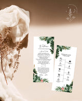 Wedding Welcome Letter & Itinerary | Tropical Wedding