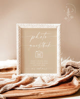 Photo Guestbook Sign | Modern Minimalist Wedding Sign