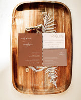 Terracotta Wedding Invitation | Minimalist Desert Wedding Invite