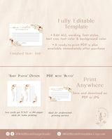 Advice and Wishes Card | Pampas Grass Baby Shower | Advice for the Mommy-To-Be | Boho Parents-to-Be Advice Card | Terracotta Shower | A4