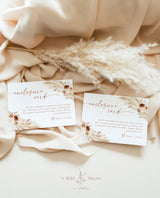 Bohemian Enclosure Card | Fall Wedding Invite Insert