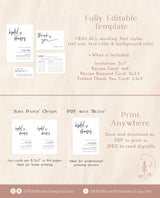 Minimalist Bridal Shower Invite | Modern Bridal Shower Bundle