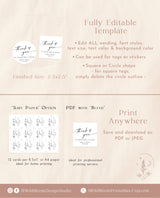 Modern Thank You Favor Tag | Shower Stickers