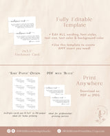 Minimalist Enclosure Card | Modern Wedding Invite Insert