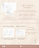 Minimalist Recipe Card Template | Bridal Shower Recipe Card Insert