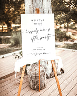Minimalist Wedding Welcome Sign | Happily Ever After Party Welcome Sign