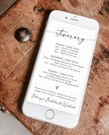 Minimalist Weekend Itinerary | Digital Itinerary Template