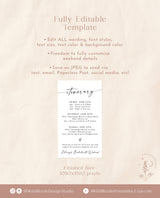 Minimalist Weekend Itinerary | Digital Itinerary Template