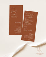 Terracotta Wedding Program | Fall Wedding