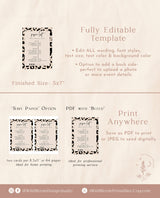 Leopard Print Price List Template | Boho Small Business