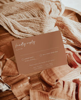 Burnt Orange Wedding Invitation | Minimalist Desert Sand Wedding Invite