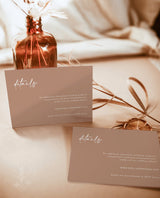 Burnt Orange Wedding Invitation | Minimalist Desert Sand Wedding Invite