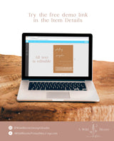 Burnt Orange Wedding Invitation | Minimalist Desert Sand Wedding Invite