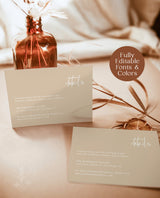 Minimalist Details Card | Modern Wedding Details Insert