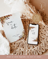 Fall Photo Save the Date Template | Rustic Save the Date Template