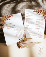 Fall Wedding Program | Rustic Wedding