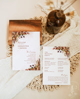 Fall Wedding Program | Rustic Wedding