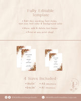 Fall Wedding Welcome Sign | Terracotta Wedding Welcome Poster