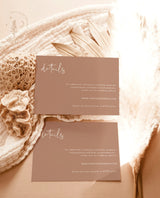 Terracotta Wedding Invitation Template | Minimalist Burnt Orange Wedding Invite